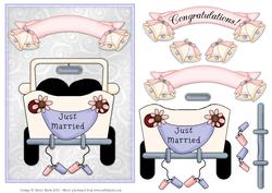 Just Married - Decoupage Card