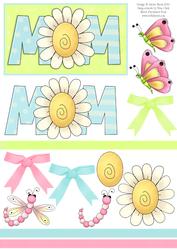 Daisy Flutters for Mum - Decoupage Card