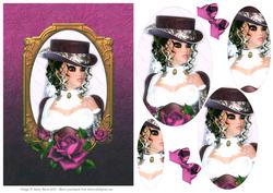 Elegant Portrait - Card Front with Pyramid