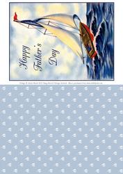 Happy Sailing - Father's Day Topper with Background