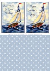 Happy Sailing - Birthday and Father's Day with Background
