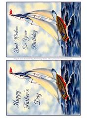 Happy Sailing - Birthday and Father's Day Toppers