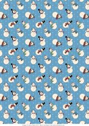 Winter Snowman Friends - Background Paper