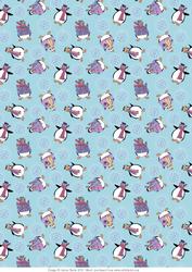 Winter Penguin Friends - Background Paper