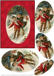 Victorian Snow Day - Pyramid Card