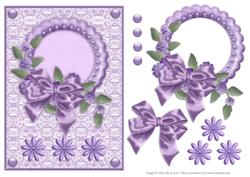 Pastel Purple Flowers and Lace