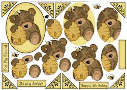 Beary Sweet - Oval Pyramid and Decoupage
