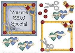You Are Sew Special - Decoupage Card