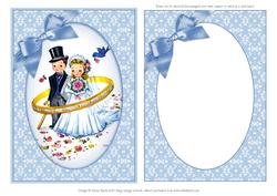 Wedding Ring Couple - Framed Card Topper