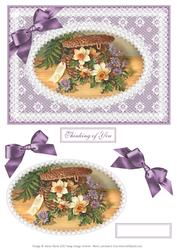Summer Basket of Flowers - Decoupage Card