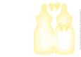 Yellow Baby Bottle - Folded Insert for Baby Boy or Girl