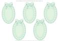 Oval Lace and Ribbon Inserts - Green