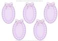 Oval Lace and Ribbon Inserts - Purple