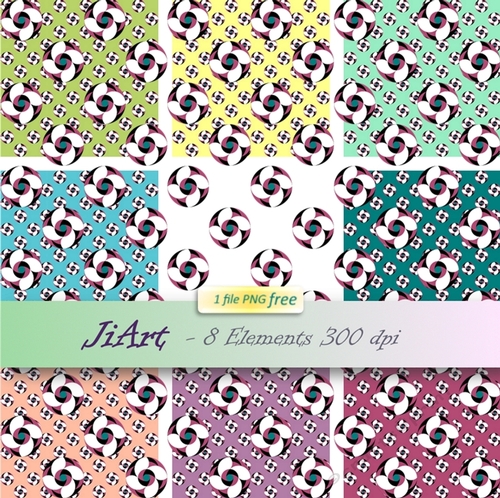  Floral Papers, Digital Floral-Flowers of luck 