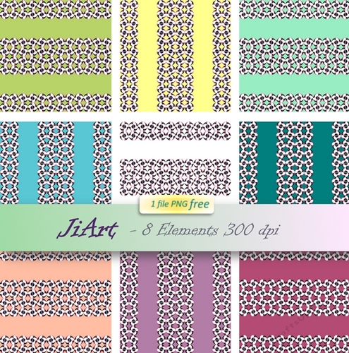  Floral Papers, Digital Floral-Flowers of luck 