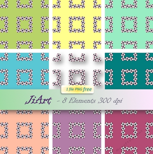  Floral Papers, Digital Floral-Flowers of luck 
