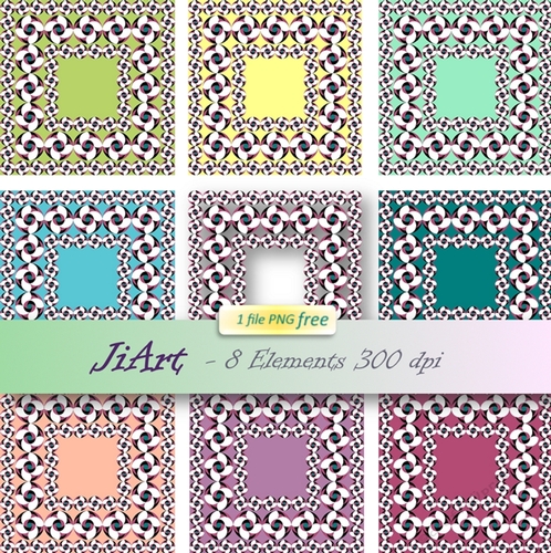  Floral Papers, Digital Floral-Flowers of luck 