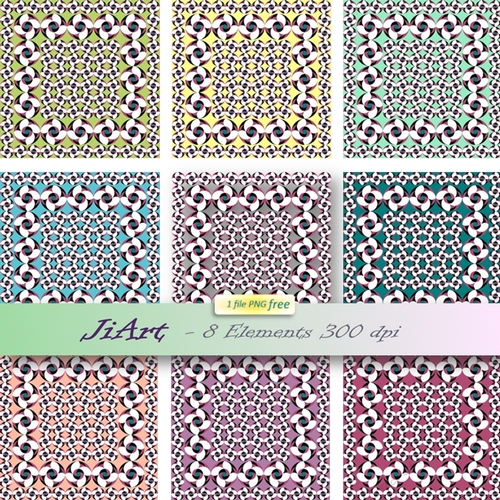  Floral Papers, Digital Floral-Flowers of luck 