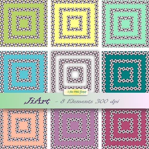  Floral Papers, Digital Floral-Flowers of luck 