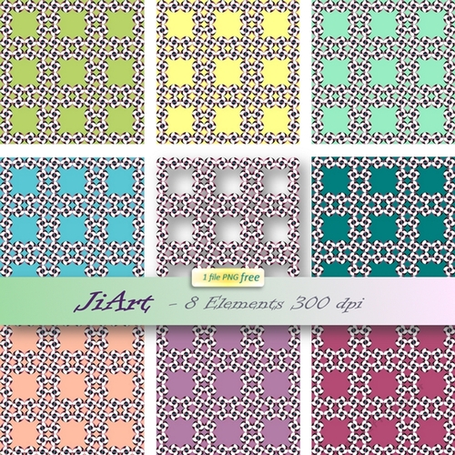  Floral Papers, Digital Floral-Flowers of luck 