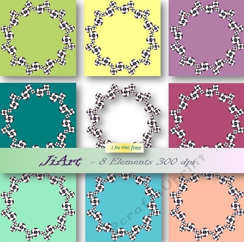  Floral Papers, Digital Floral-Flowers of luck 