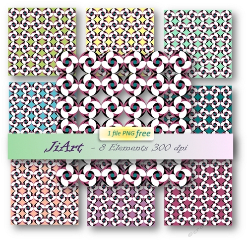  Floral Papers, Digital Floral-Flowers of luck 