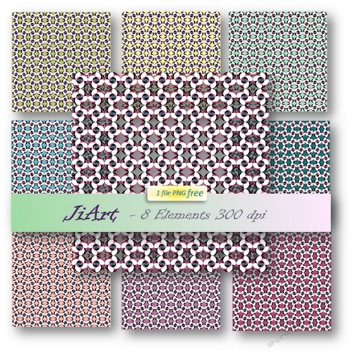  Floral Papers, Digital Floral-Flowers of luck 