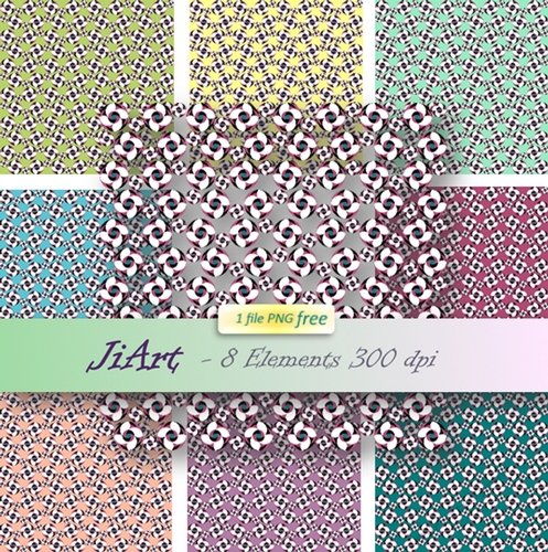  Floral Papers, Digital Floral-Flowers of luck 