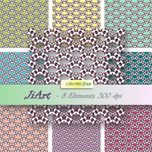  Floral Papers, Digital Floral-Flowers of luck 