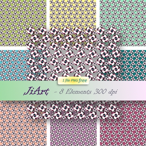  Floral Papers, Digital Floral-Flowers of luck 