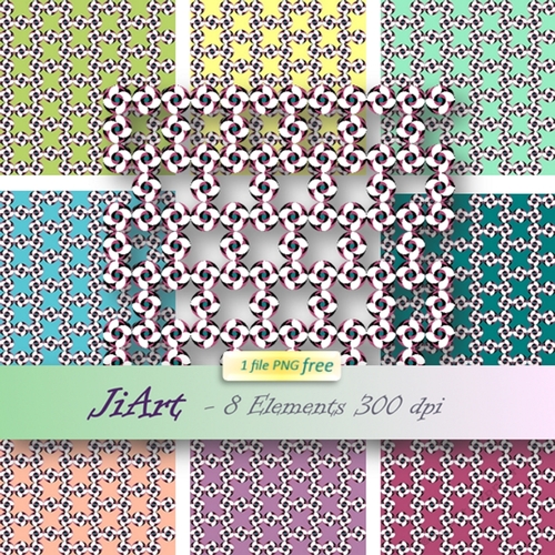  Floral Papers, Digital Floral-Flowers of luck 