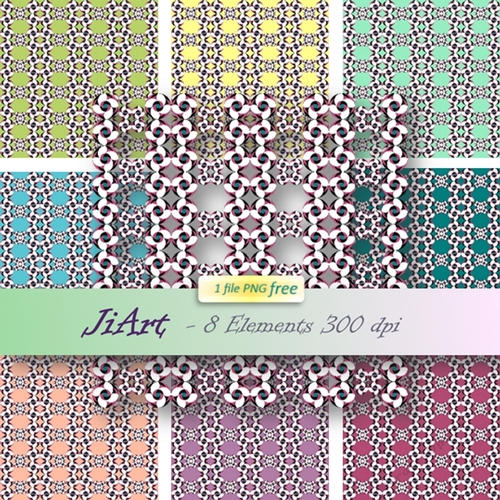  Floral Papers, Digital Floral-Flowers of luck 