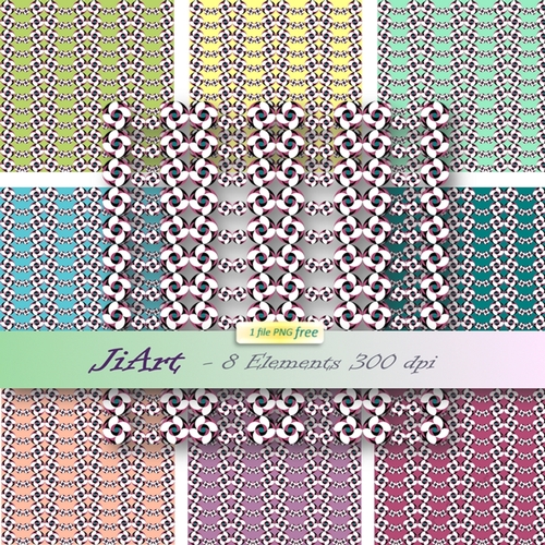  Floral Papers, Digital Floral-Flowers of luck 