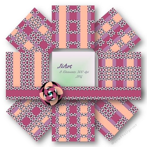 Flowers of luck - Floral Papers, Digital Floral