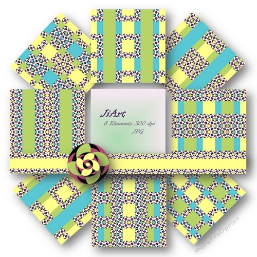 Flowers of luck - Floral Papers, Digital Floral