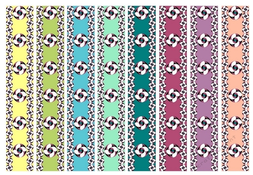 Digital ribbons Flowers of luck 