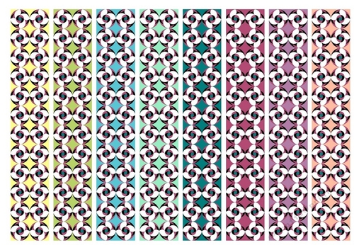 Digital ribbons Flowers of luck 