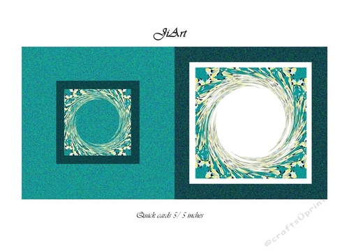 Flowers of luck - Universal folding card - blank