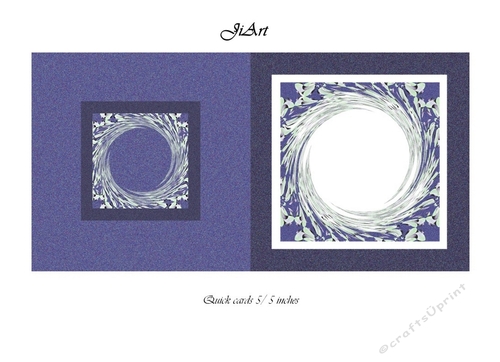 Flowers of luck - Universal folding card - blank