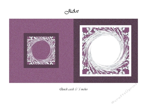 Flowers of luck - Universal folding card - blank