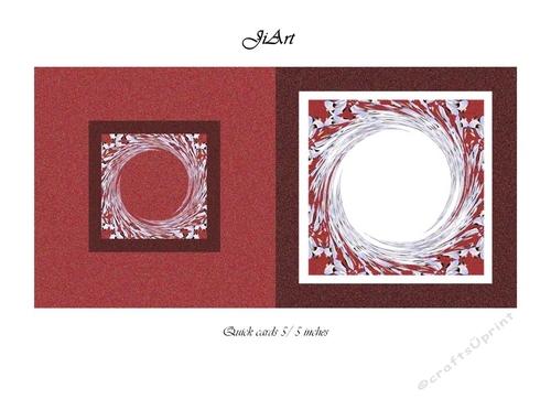 Flowers of luck - Universal folding card - blank
