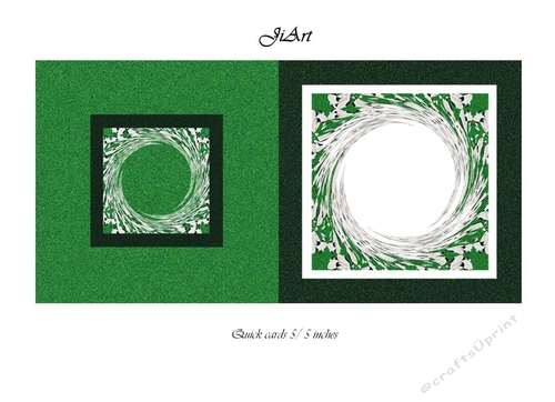 Flowers of luck - Universal folding card - blank