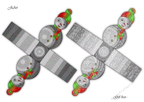 Gift box -Snowman,