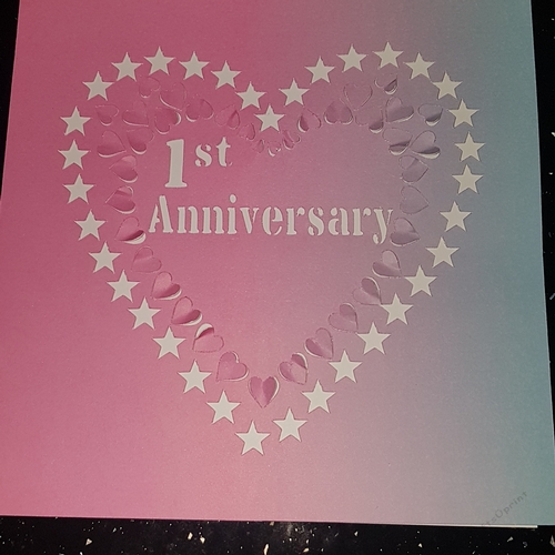  Large 1st Anniversary pop up  SVG cutting file.