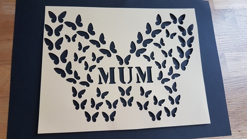 Mum Butterfly pop up design SVG file. Larg size ideal for frames.