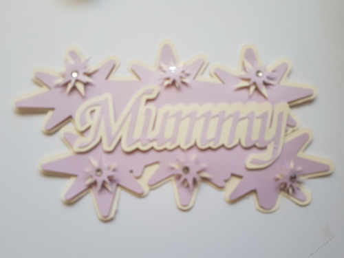 Mummy layered oblong card topper