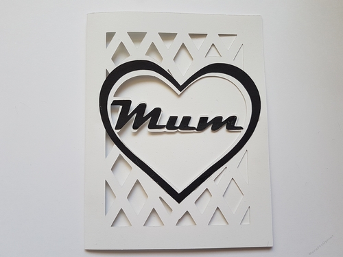 Mum lattice Birthday Card cutting File
