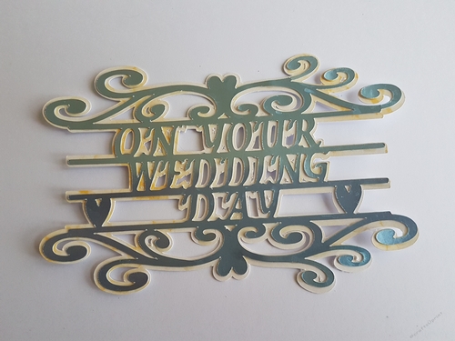 On your wedding day Split scroll card topper