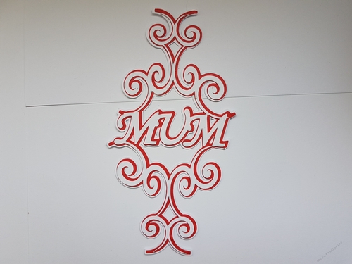 Mum swirly card topper