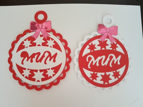 Mum layered Christmas Bauble